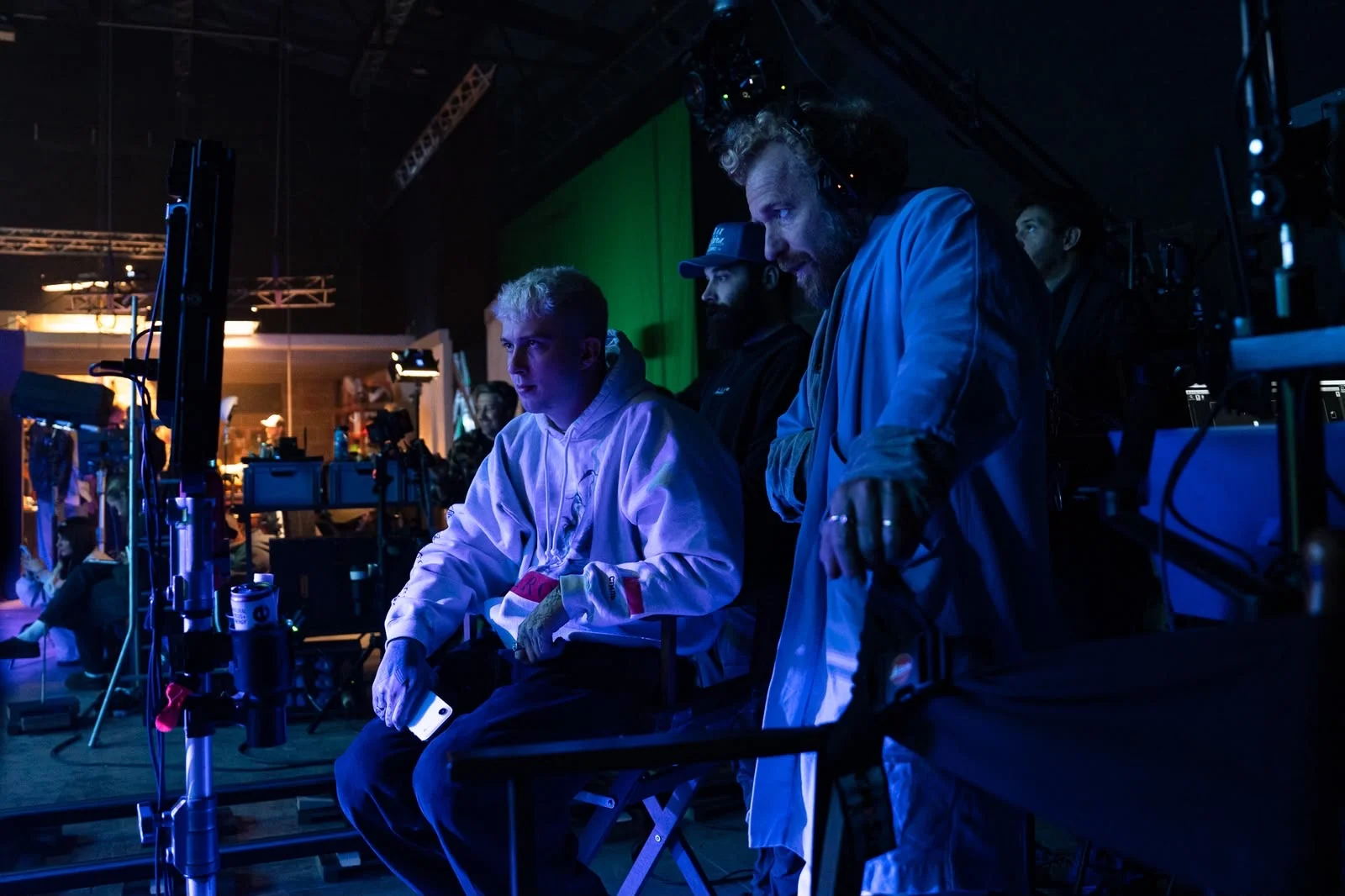 Petr Dvorak on set at the LED stage